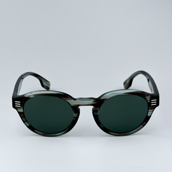 Burberry BE4404 409871 BRAND NEW Sunglasses Striped Green Oval Unisex - Picture 3 of 10